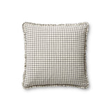 Chris Loves Julia x Loloi Dinah Ivory / Black 18'' x 18'' Cover w/Down Pillow