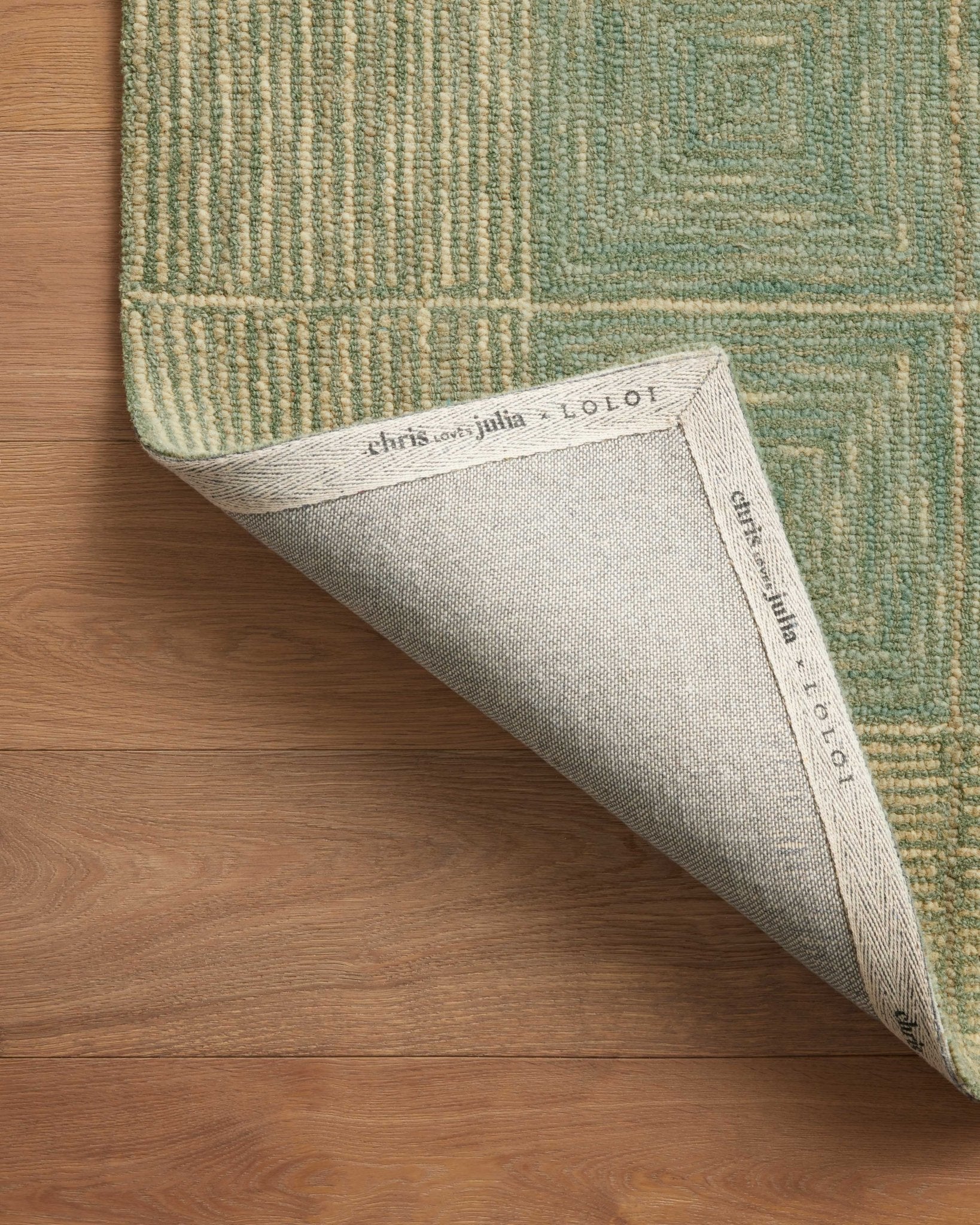 Chris Loves Julia x Loloi Francis Green / Natural Rug