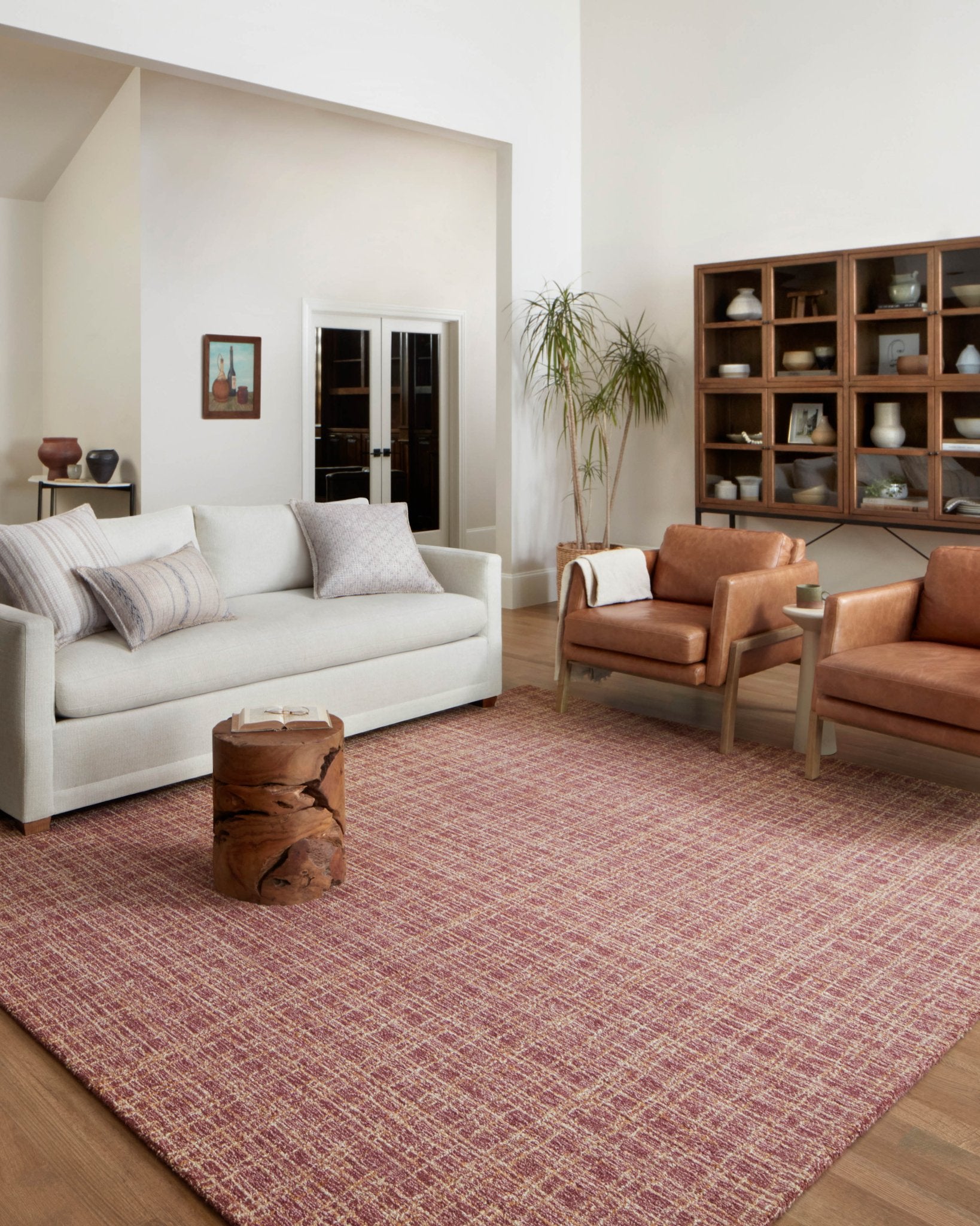 Chris Loves Julia x Loloi Polly Berry / Natural Rug