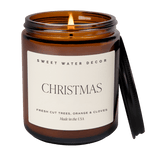 Christmas Soy Candle - Amber Jar - 9 oz White Cliff Studio Candles and Candle Accessories