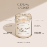 Christmas Soy Candle - Clear Jar - 9 oz White Cliff Studio Candles and Candle Accessories