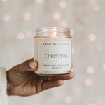 Christmas Soy Candle - Clear Jar - 9 oz White Cliff Studio Candles and Candle Accessories