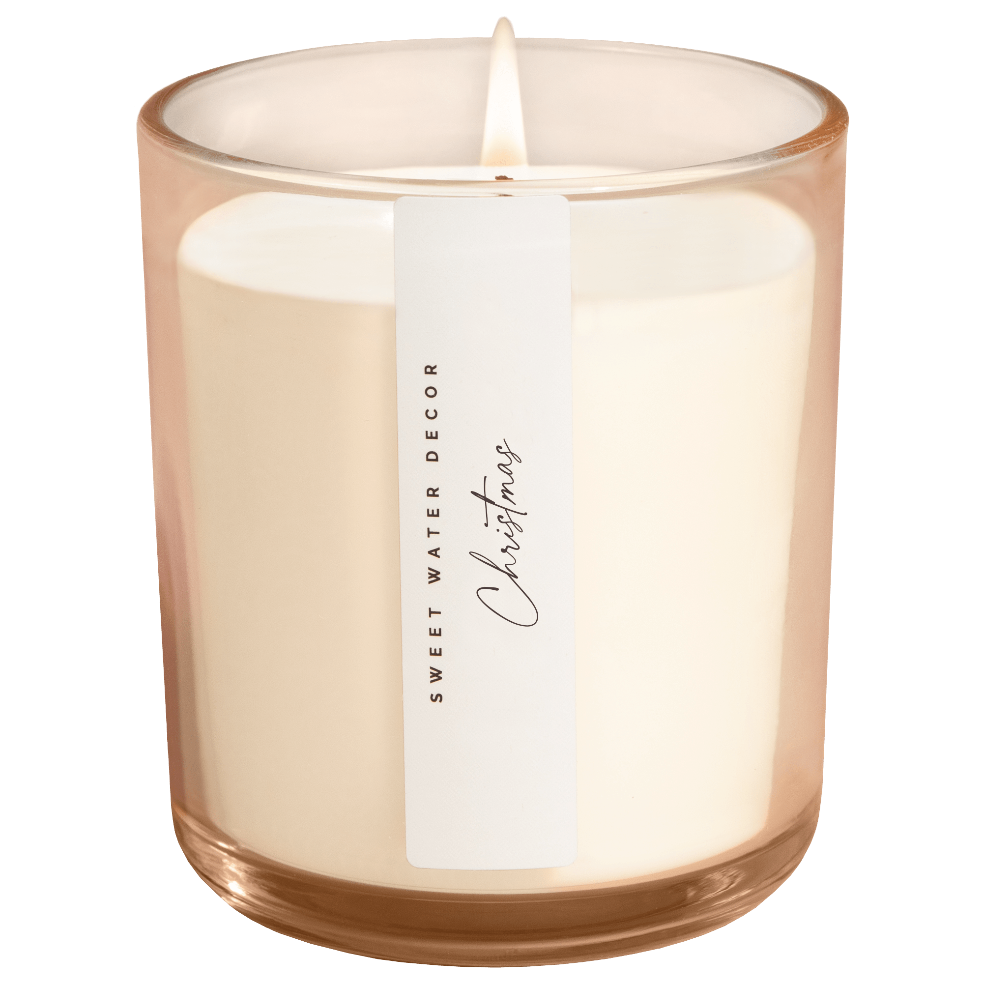 Christmas Soy Candle - Tinted Glass Jar - 12 oz White Cliff Studio Candles and Candle Accessories