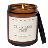 Christmas Tree Soy Candle - Amber Jar - 9 oz White Cliff Studio Candles and Candle Accessories