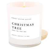 Christmas Tree Soy Candle - White Jar - 11 oz White Cliff Studio Candles and Candle Accessories