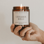 Cinnamon Rolls Soy Candle - Amber Jar - 9 oz White Cliff Studio Candles and Candle Accessories