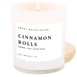 Cinnamon Rolls Soy Candle - White Jar - 11 oz White Cliff Studio Candles and Candle Accessories