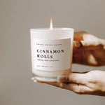 Cinnamon Rolls Soy Candle - White Jar - 11 oz White Cliff Studio Candles and Candle Accessories