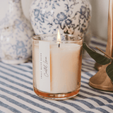 Coastal Lemon Soy Candle - Tinted Glass Jar - 12 oz White Cliff Studio Candles and Candle Accessories