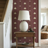Darby Wallpaper by Mackenzie Nelson White Cliff Studio Florals and Botanicals