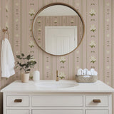 Darby Wallpaper by Mackenzie Nelson White Cliff Studio Florals and Botanicals
