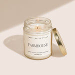 Farmhouse Soy Candle - Clear Jar - 9 oz White Cliff Studio Candles and Candle Accessories