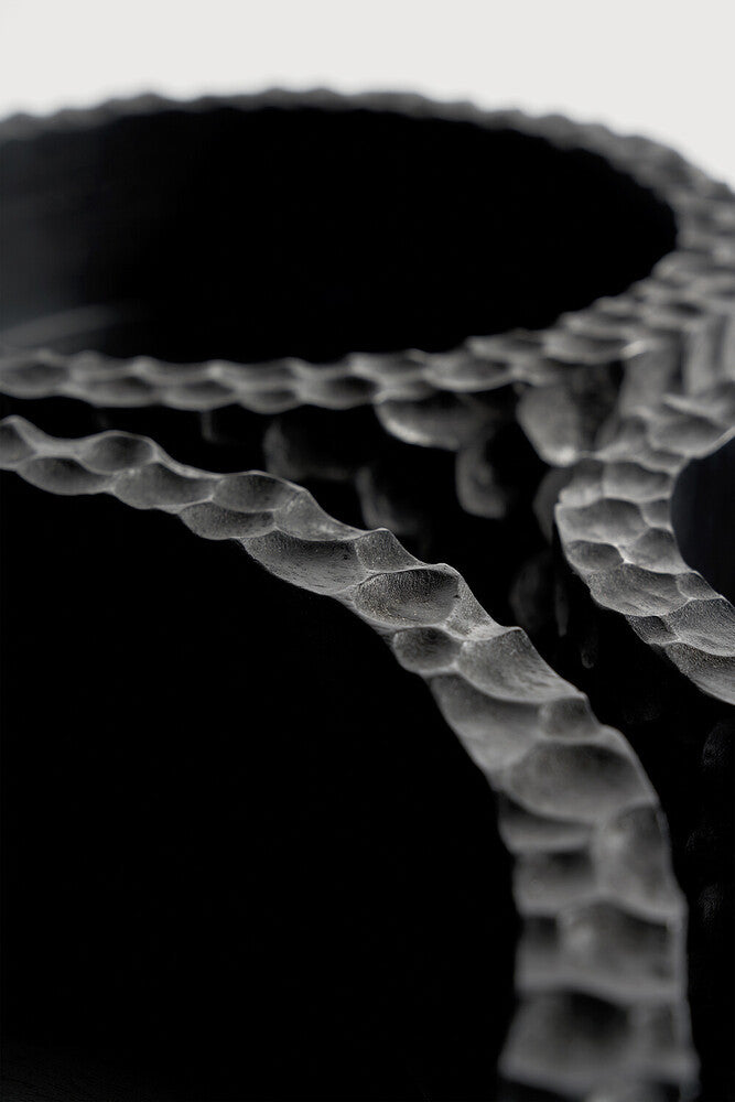 Mahogany Chopped Display Bowl Set in Black White Cliff Studio Bowls and Trays