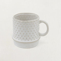 Stoneware Mug with Hobnail Pattern White Cliff Studio Drinkware