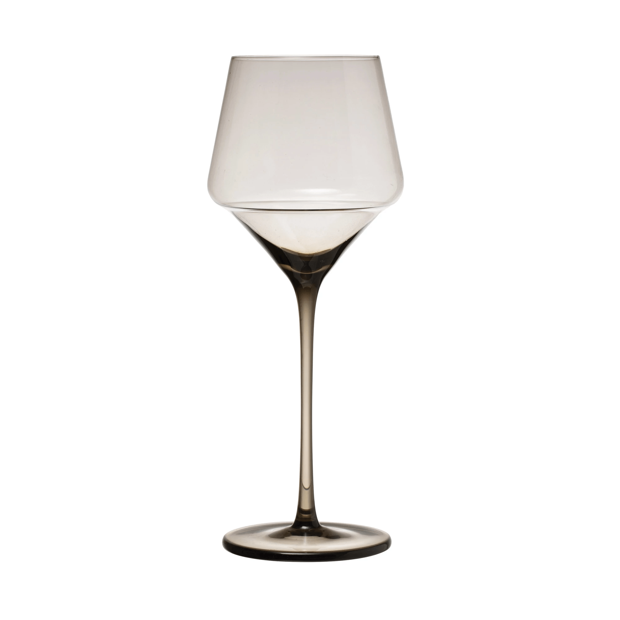 Wine Glass, Smoke Color White Cliff Studio Drinkware
