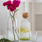 Baylor Decanter with Mango Wood Stopper, Tall White Cliff Studio Jars and Cannisters