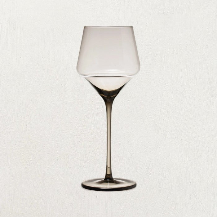 Wine Glass, Smoke Color White Cliff Studio Drinkware