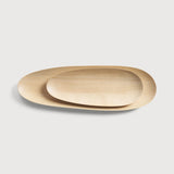 Thin Sycamore Wood Oval Boards Set White Cliff Studio Bowls and Trays