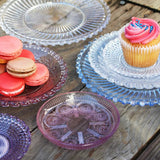 Danielle Ribbed Glass Plate White Cliff Studio Trays