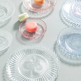 Danielle Ribbed Glass Plate White Cliff Studio Trays