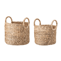 Seagrass Storage Baskets with Handles, Set of 2 White Cliff Studio Baskets