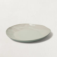 Rugueux Stoneware Serving Platter, Pearl White Cliff Studio Trays