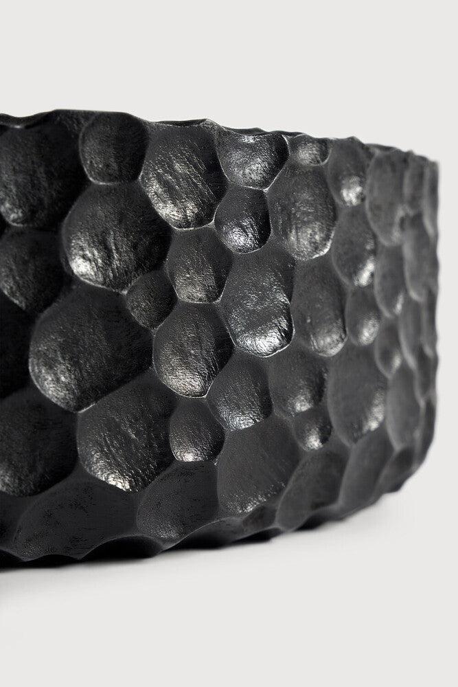 Mahogany Chopped Display Bowl Set in Black White Cliff Studio Bowls and Trays