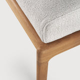 Jack Indoor / Outdoor Teak Footstool Ottoman, Off - White