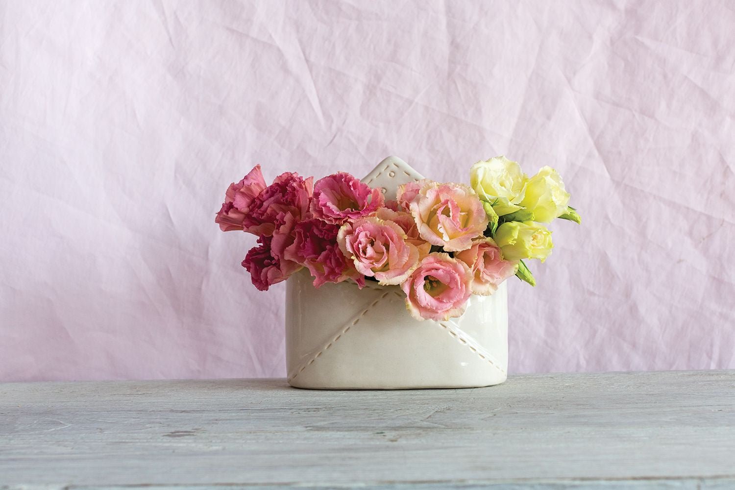 With Love Ceramic Envelope Vase White Cliff Studio Vases and Jars