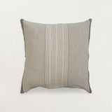 Everett Cotton Pillow Cover, Grey & Green Stripes White Cliff Studio Patterned Pillows