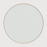 Layers Oak Round Wall Mirror