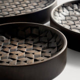 Tampa Textured Mahogany Serving Board Set White Cliff Studio Bowls and Trays