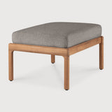Jack Indoor / Outdoor Teak Footstool Ottoman, Mocha