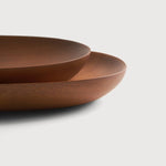 Thin Mahogany Wood Oval Boards Set White Cliff Studio Bowls and Trays