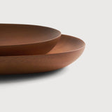 Thin Mahogany Wood Oval Boards Set White Cliff Studio Bowls and Trays
