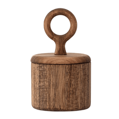 Acacia Wood Container with Lid White Cliff Studio Decorative Objects