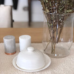 Vintage Mini Glass Cloche / Butter Dish with Lid White Cliff Studio Pedestals and Cloches