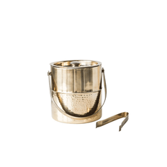 Brass Ice Bucket with Tongs White Cliff Studio Kitchen Tools