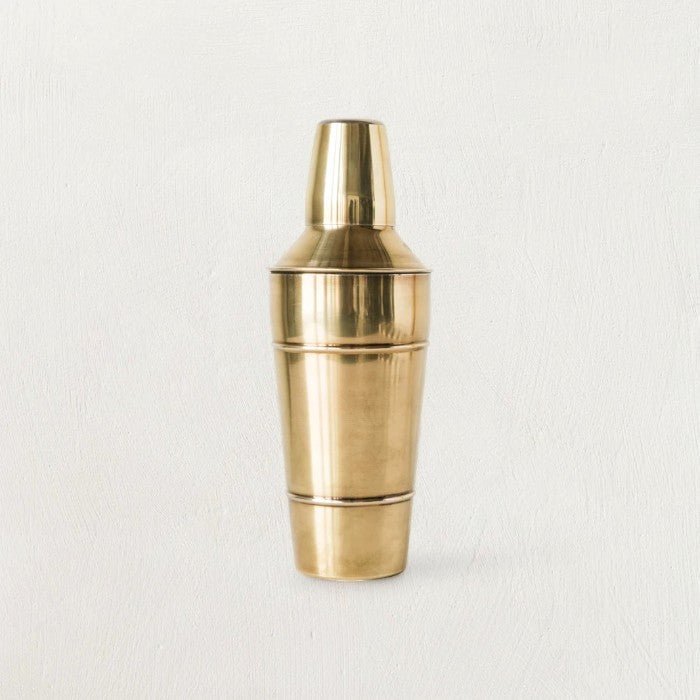 Stainless Steel Cocktail Shaker with Brass Finish White Cliff Studio Kitchen Tools