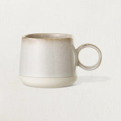 8oz Stoneware Carrie Mug in White Glazed Finish White Cliff Studio Drinkware