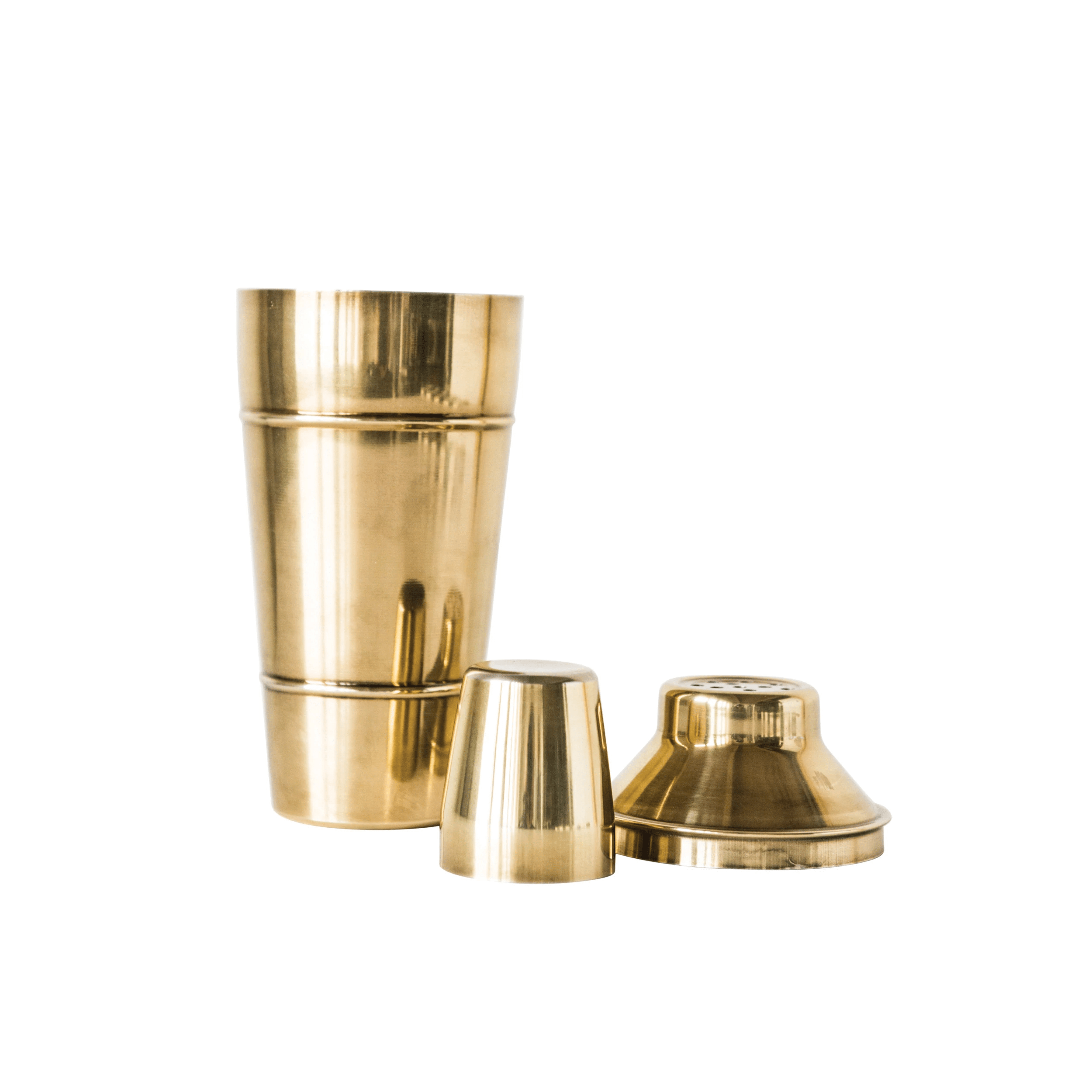 Stainless Steel Cocktail Shaker with Brass Finish White Cliff Studio Kitchen Tools
