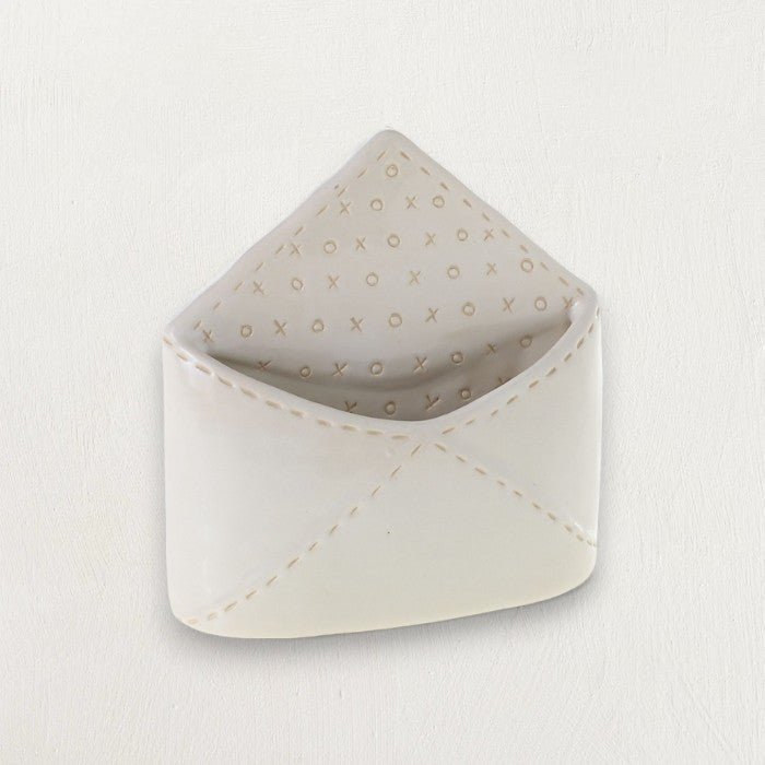 With Love Ceramic Envelope Vase White Cliff Studio Vases and Jars