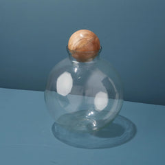 Baylor Spherical Glass Canister White Cliff Studio Jars and Cannisters