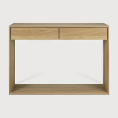 Nordic Oak Console Table with Drawers White Cliff Studio Consoles and Sideboards