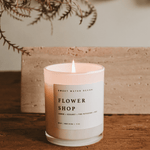 Flower Shop Soy Candle - White Jar - 11 oz White Cliff Studio Candles and Candle Accessories