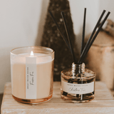Fraser Fir Soy Candle - Tinted Glass Jar - 12 oz White Cliff Studio Candles and Candle Accessories