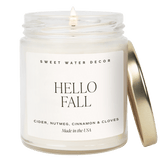 Hello Fall Soy Candle - Clear Jar - 9 oz White Cliff Studio Candles and Candle Accessories