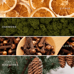 Holiday Soy Candle - Clear Jar - 9 oz White Cliff Studio Candles and Candle Accessories