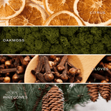 Holiday Soy Candle - Clear Jar - 9 oz White Cliff Studio Candles and Candle Accessories