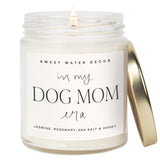 In My Dog Mom Era Soy Candle - Clear Jar - 9 oz White Cliff Studio Candles and Candle Accessories